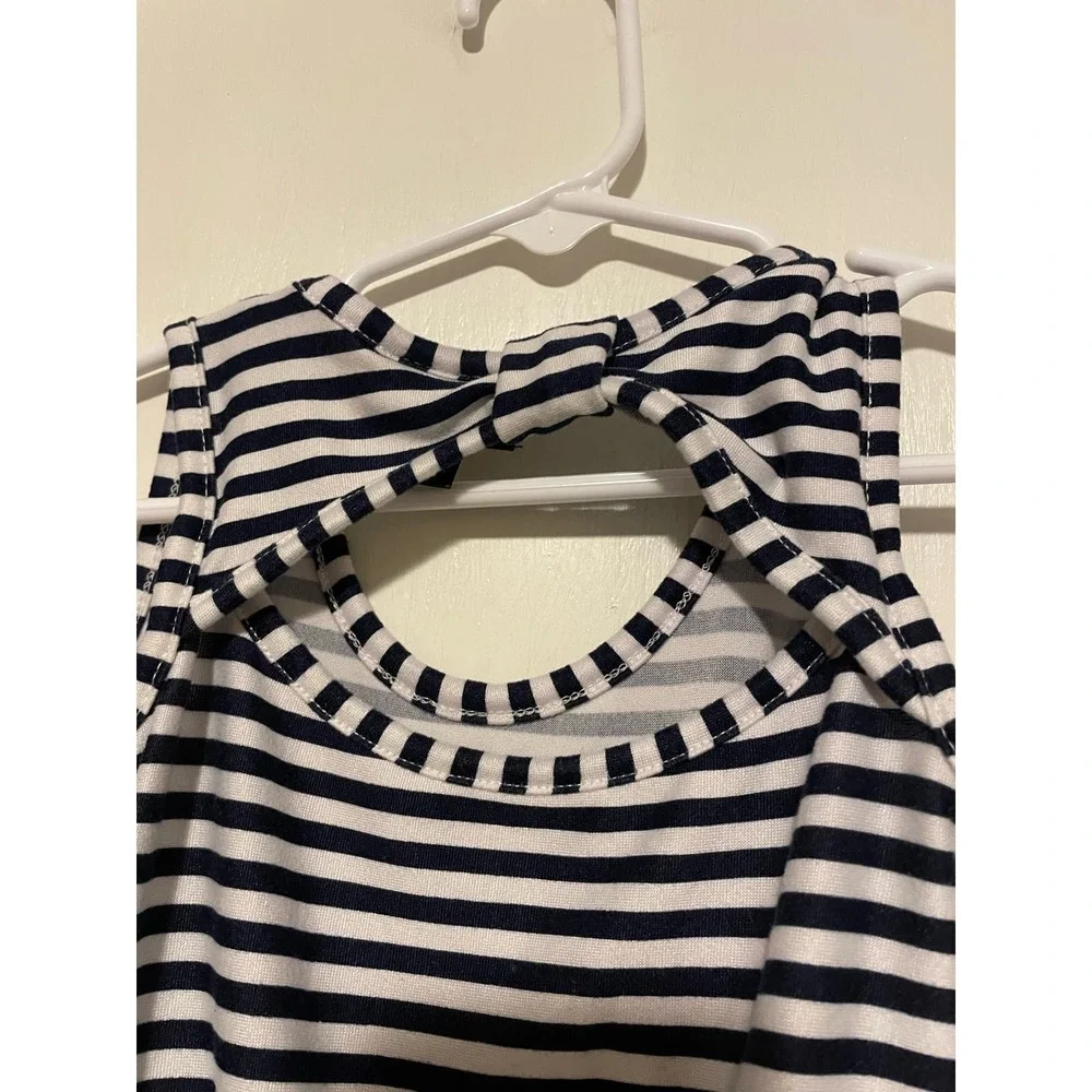 Picapino blue striped sleeveless jumper lightweight one piece. Size 2T.